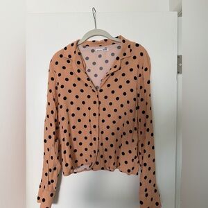 Reformation Polka Dot Buttoned Shirt